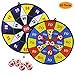 Produktbild Gifort Zwei Tuchgewebe Klettverschluss Dartscheibe Dart Ballspiel mit 8 Kugeln, groß 36cm (14.2Inches) Durchmesser, Sicheres Spiel Ideal Spielzeug Geschenk für Kinder