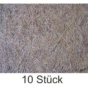 Kokosfasermatte 50 cm x 50 cm, 1 cm dick, 10er Pack (3,59 Euro je Stück)