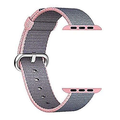 Boosted Apple Watch - Banda de repuesto 38 mm la mejor correa tejida de nailon con hebilla cl sica para Apple iWatch y Sports Edition Serie 1 serie 2 y serie 3 LightPink Blue 38 mm reviews Boosted Apple Watch - Banda de repuesto 38 mm la mejor correa tejida de nailon con hebilla cl sica para Apple iWatch y Sports Edition Serie 1 serie 2 y serie 3 LightPink Blue 38 mm
