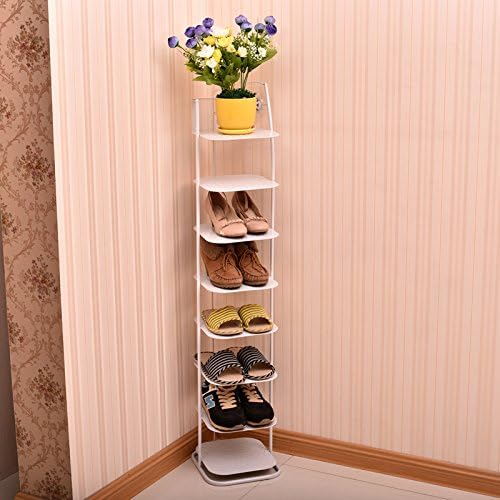 Multiple layers of built-in shelf_European innovative multi-layer simple shoe rack SHOES RACK slipper rack dust multi tier racks6Layer single-white