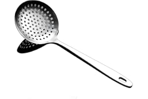 Abseihlöffel aus Edelstahl – Schaumlöffel Edelstahl Ideal für Knödel, Maultaschen & Pasta, spülmaschinengeeignet - Von LokoBatii