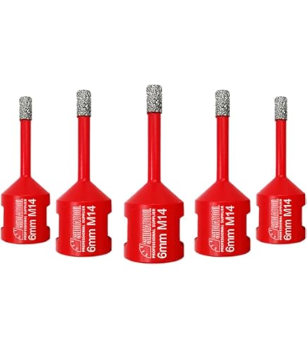 VENJELD Diaond Drill Bits Set 9Pcs - 6/6/8/20/25/35/50 Triangle