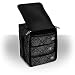 Roo Beauty Nail Polish Varnish Cube, Manicure Storage Bag, Makeup Cosmetic Case in Imperial Black