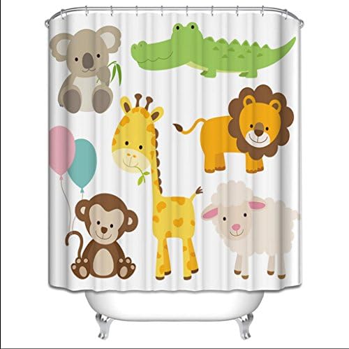 GYMNLJY Shower curtain Polyester Animal Printing Waterproof Thickened Bathroom Bathtub Partition Door curtain Curtains , 5 , 200*180cm