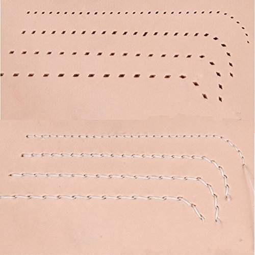 DIY Edelstahl flach Meißel 4mm 1/2/4/6 Zinken Leder Craft Loch Stempel Pitch Hole Nähten Schnürung Lochen Sew Tools (4-Piece Set) - 4