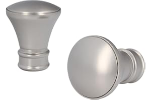 Sento Metall Gardinenstangen Zubehör für Ø 16 mm in Chrom Matt, 2x Endstücke, Ø 16mm, 2x Endstücke Pryma