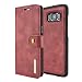 Armor DG MING Samsung Galaxy S8+ Flip Cover Vintage Genuine Leather Wallet Case Flip cover Magnetic Detachable Leather Back Cover 3 Card Slots 1 Cash Slot Removable Cover Case with Card Holder for Samsung Galaxy S8+ (Red Taupe) RS.1500.00