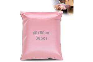 XRXYMQ 30 PCS Förvaringspåse Vinted Rosa 40 × 60 cm Självhäftande, opakent och vattentätt Förvaringspåse Idealiskt för Vinted