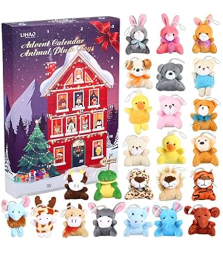 Ellxen Highland Cow Calendrier De L'Avent 2024, 24 Jours