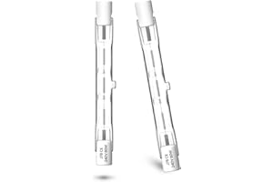 Luxvista R7S Lampadine Alogene 78mm 80W Dimmerabile Lampadine Alogene Lineare Bianco Caldo 2800K, 1390LM Barra Alogena Superbright Tipo J78 Doppia Base per Illuminazione Paesaggio Giardino (2 Pezzi)