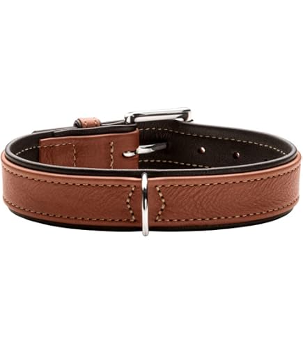 HUNTER CANNES MINI Hundehalsband – Aus Weichem Nappaleder, Braun, Größe XS (23–27,5 Cm), Made In Germany