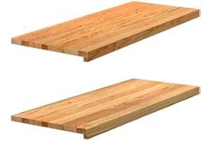 vidaXL Fensterbänke 2 Stk. Hellbraun 100x40x2 cm Massivholz Eiche, Fensterbrett, Holz Treppenstufe, Holz Fensterbrett, Fensterbank Eichenholz