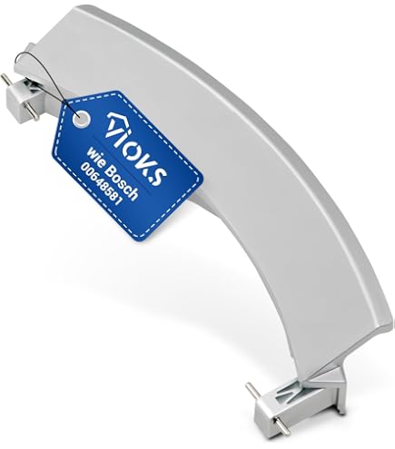 Vhbw Maniglia Bianca Curva Per Asciugatrice Bosch Serie 4 – Ricambio Per WTE843A5, WTE86103, 24 Cm, Sostituisce 00497523