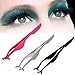 1Pcs Pro Beauty Tool False Eyelashes Extension Applicator Remover Clip Tweezer Nipper Pink