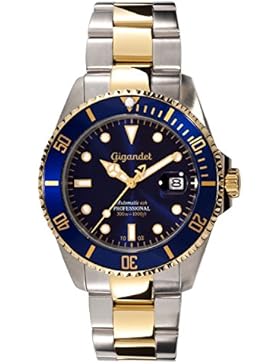 Gigandet Automatik Herrenuhr SEA GROUND Analog silber blau gold Edelstahl-Armband Uhr Herren, Luxus Automatikuhr...