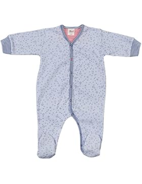Baby Strampler blau bedruckt Biologisch Gr.62/68