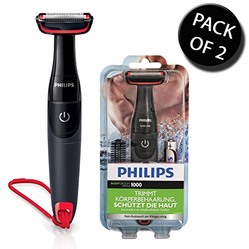 2x Philips BG105/10 Bodygroom Series 1000 Unique Skin Protector Body Groomer