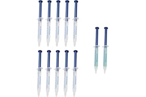 FUNCHIC 12PCS Teeth Whitening Gel Kit Including 10PCS 3ML Teeth Whitening Gel and 2PCS 3ML Remineralization Gel for Sensitive Teeth Works with Teeth Whitening LED Light and Tray