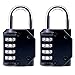 Produktbild VORCOOL Kombinations Zahlenschloss für Reisekoffer Aktenschränke Schule Gepäck 2 Stücke (Schwarz)