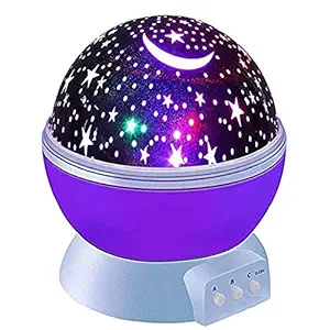 TETRIX Star Master Rotating 360 Degree Moon Night Light Lamp Projector with Colors and USB Cable,Lamp for Kids Room Night Bulb, Kids Light Night Lamp Lights for Room Night Lamp for Kids Room Night Lights Night Star Lamp Night Light Projector Moon Lamp Light Star Master Projector Night Lamp (Multi Color,Pack of 1)