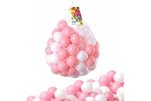 Zuvo Ball Pit Balls (100 Pack) Pink – Crush-Proof 5.5cm Plastic Balls for Kids | Safe, Smooth & BPA-Free | Indoor & Outdoor Play for Toddlers & Babies
