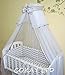 LUXURIOUS CANOPY DRAPE(320cm wide) + Holder to fit Baby Cot or Cot Bed -GREY