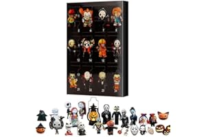 Feliciay Advent Calendar Halloween Countdown Calendar 24 Days,With 24 Halloween Toys,Halloween Mini Horror Figures Countdown Calendar, Collectible Gifts For Kids Boys Girls Men Women（Black）