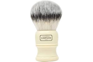 DITAC Simpsons Trafalgar T3 Synthetic Shaving Brush with Cream Handle - Suitable for Senstive Skin - Large, Easy Grip Handle