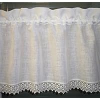 Gardine reines Leinen 100 x 38 cm