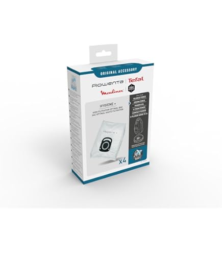 SAUG-FREUnDE 20 Sacchetti Per Aspirapolvere MOULINEX Compact Power, Con Filtro Motore E Filtro Scarico, Produzione Tedesca, Chiusura Igienica