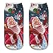 Produktbild OverDose Damen Happy Christmas Bequeme Baumwolle Socke Hausschuhe Short Print Party Home Schlafen Geschenk Söckchen Manschetten Trekkingsocke