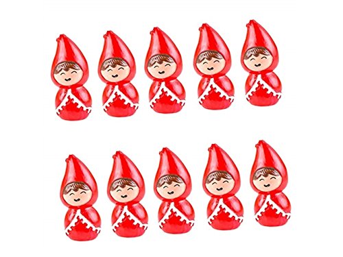 JwlqAy Draußen drinnen Miniatur DIY Fee Garten Micro Landschaft Neujahr Segen Puppe Laterne Feuerwerkskörper für Neujahr (rot)