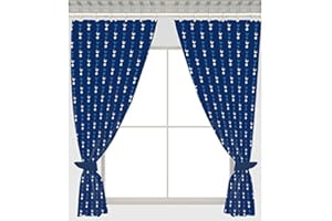 OFFICIAL FOOTBALL MERCHANDISE Official Football Team Crest of Repetition Pair of Curtains – 54 Inch Drop (Various Clubs to choose) 66 x 54 Inch Tottenham Hotspur FC