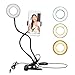 Produktbild Handyhalter Handyhalterung Handy Halterung mit Selfie Ringlicht (3 Lichtmodi) für Live Stream, Dimmbar Universal Handy Halter Ständer