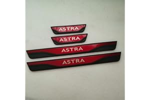 EVER TA 4 pcs Car Door Sill Protector Strips for Op-el Vauxhall Astra 2010-2022, Stainless Steel Auto Threshold Kick Plates Pedal Car Body Styling Decoration Accessory