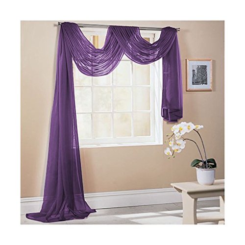 LILA 149.86 X 500.38 CM, 150 X 500 CM, MIT QUERBEHANG VOILE, ZUGESCHNITTEN