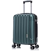 1990s Cabin Suitcase Polycarbonate 55x40x20cm (40L) - 20 Inches, green, Suitcases &amp; Trolleys
