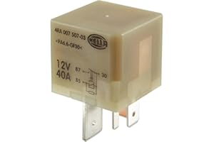 HELLA 4RA 007 507-031 Temporisateur de préchauffage - 12V - 5pôle - Relais à courant de travail - Couleur: blanc