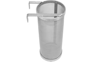 JOKBEN Stainless Hop Spider Beer Keg Dry Hopper Filter Screen Strainer 300 Micron Mesh for Home Beer Brewing Kettle Kegging Equipment (4 x10 inch)