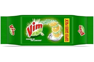 Vim Bar - 200gm X 4 | New Superfast Vim Dishwash Bar - Removes burnt & stickiest grease with the power of 100 ...