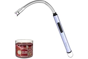 SUPRUS Candle Lighter Electric Flameless Lighter Rechargeable USB lighter With Safe Button (Blue)