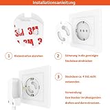 [20 Stück] Kindersicherheit Steckdosenschutz, CANWN Kindersicherung Steckdosen für Babys und Kleinkinder Steckdosensicherung mit Drehmechanik, weiß - 5