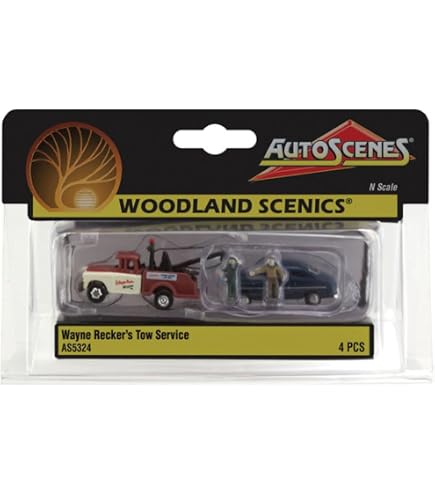 Woodland Scenics 5323 – Pkw Mit Reifenpanne Figuren Set Spur N 1:160, Für Modelleisenbahn