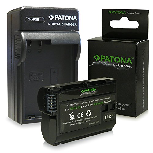 3en1 Chargeur   Premium Batterie EN-EL15 ENEL15 pour Nikon 1 V1 - Nikon D600   D800   D800E   D7000   D7100   Li-ion  2000mah  7 0V  