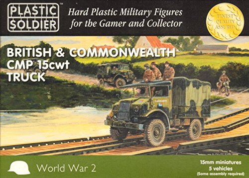Plastic SoldierBritish and Commonwealth CMP 15cwt Trucks 15 mm Miniature