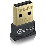 QUMOX Bluetooth 4.0 USB Adapter / Dongle , Bluetooth Transmitter and Receiver For Windows 10 / 8.1 / 8 / 7 / Vista, Plug and Play compatible Windows 7 and above