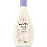 Aveeno Baby Calming Comfort Bedtime Bath and Wash (1 x 250ml), Tear-Free and Soap-Free Baby Wash with Gentle Lavender & Vanil