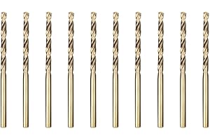 Meccion HSS-Co 10pcs 2.0mm Brocas Helicoidales para Metal, Acero Inoxidable, Madera, Plástico y Hierro