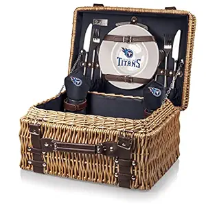 NFL Tennessee Titans Champion Picnic Basket with Deluxe Service for Two, Navy