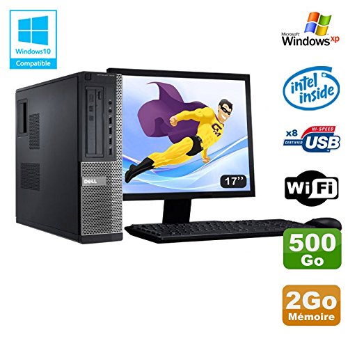 Pack PC DELL Optiplex 3010 DT G2020 2.9Ghz 2Go 500GB DVD WIFI Win XP + Bildschirm 17 (Generalüberholt Zulässig)